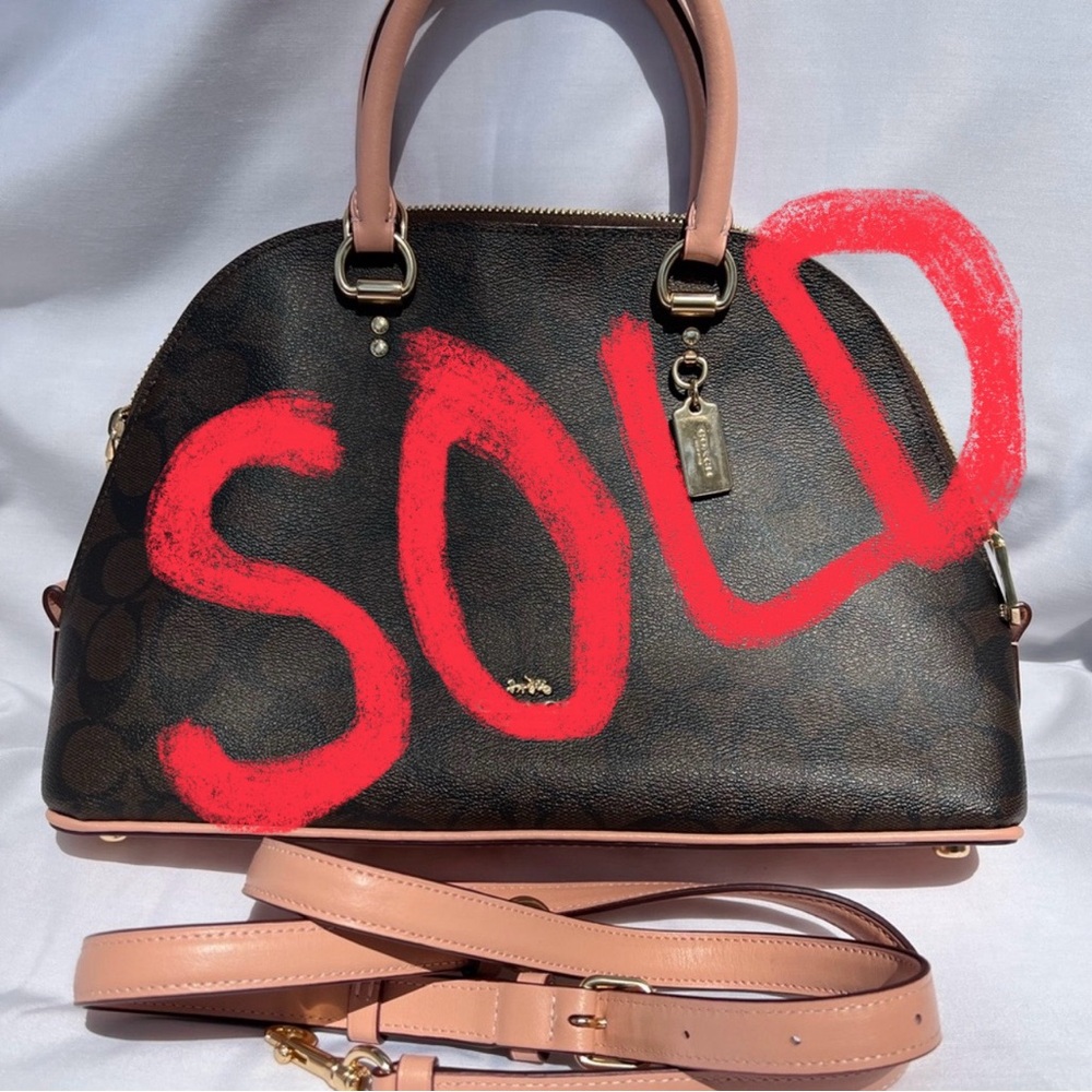 Coach Brown and Pink Women's Bag